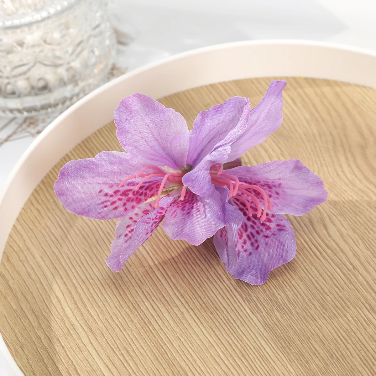 Seaside Hawaii Hairpin Large Bohemia Side Clips For Women Wedding Simulated Canna Hairpin Rose Red Bride Festival Hair Clip Gift