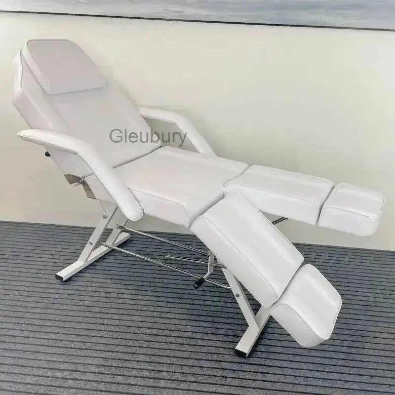 Hand Table Facial Bed Massage Bed Massage Lash Bed for Eyelash Extensions Salon Chair with Tray Split Footrests (Black) MQAM