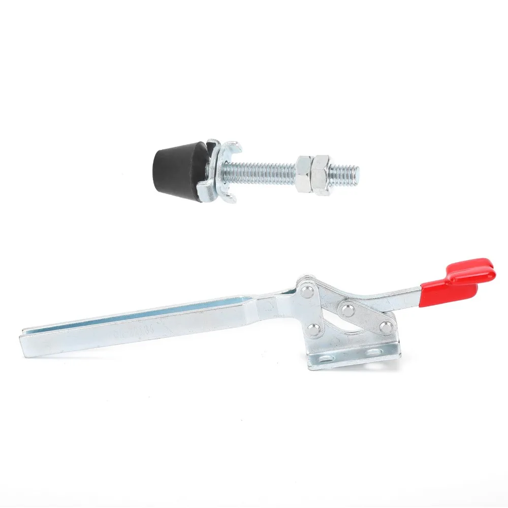 Heavy Duty Toggle Clamp Adjustable Rubber Tip GH-22185 Model Horizontal Clamp Horizontal Fixture Elbow Clamp Work-piece Fixing
