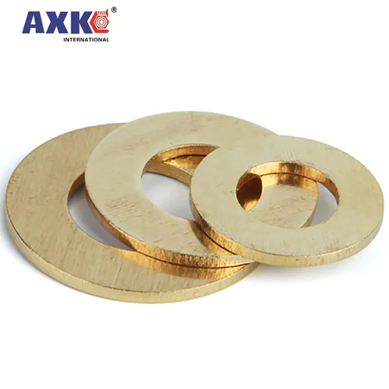 10/50pcs M2 M2.5 M3 M4 M5 M6 M8 M10 M12 GB97 DIN125 Solid Brass Copper Flat Washer Plain Gasket Pad High Quality