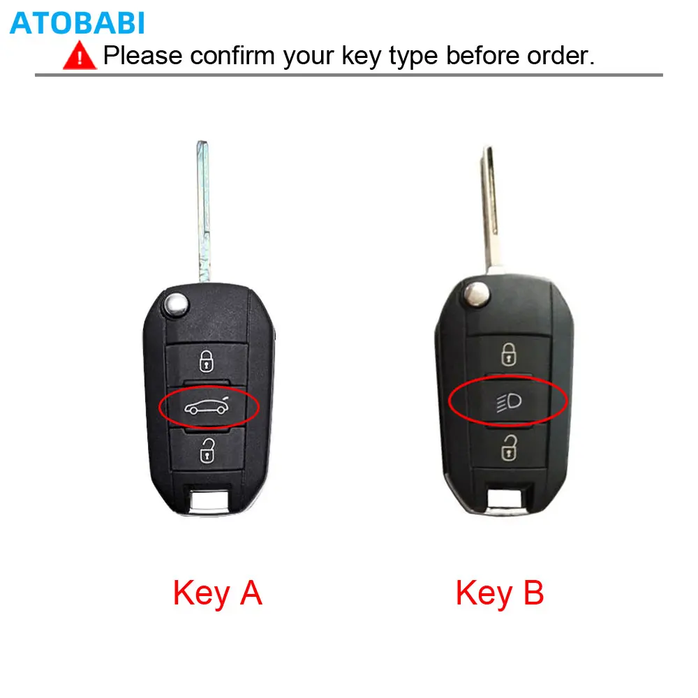 Leather Car Key Cover Remote Fobs Case Auto Accessories For Peugeot 208 2008 308 T9 508 Citroen C4 Cactus Opel Crossland X Corsa