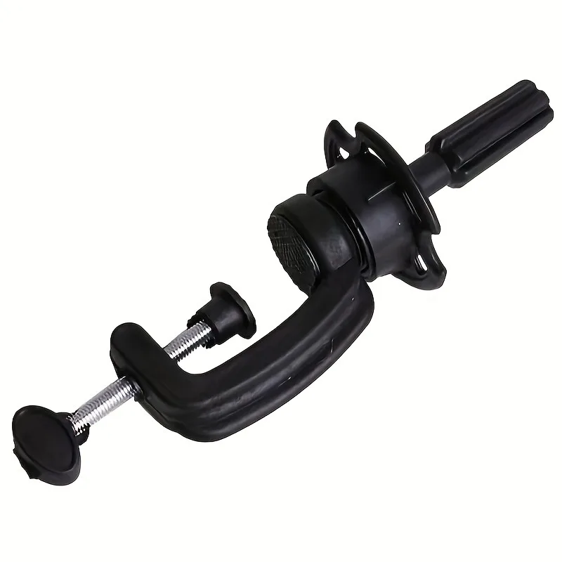 Head Stand Black Mini Wig Head Stand Table Clamp Adjustable Training Mannequin Head Holder Hair Accessory Tools