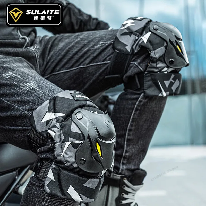 

1 пара мотоциклетных наколенников, черные регулируемые наколенники, защитная броня для мотокросса, езды на горных велосипедах