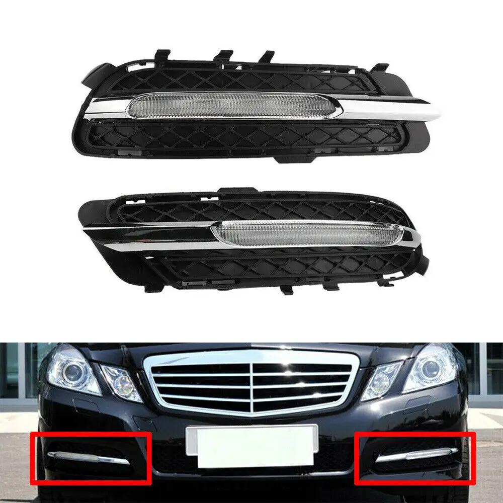 

Car light Accessories 2PCS LED Daytime Running Light DRL Fog Light Panel For Benz W212 E-Class 2009-2013e