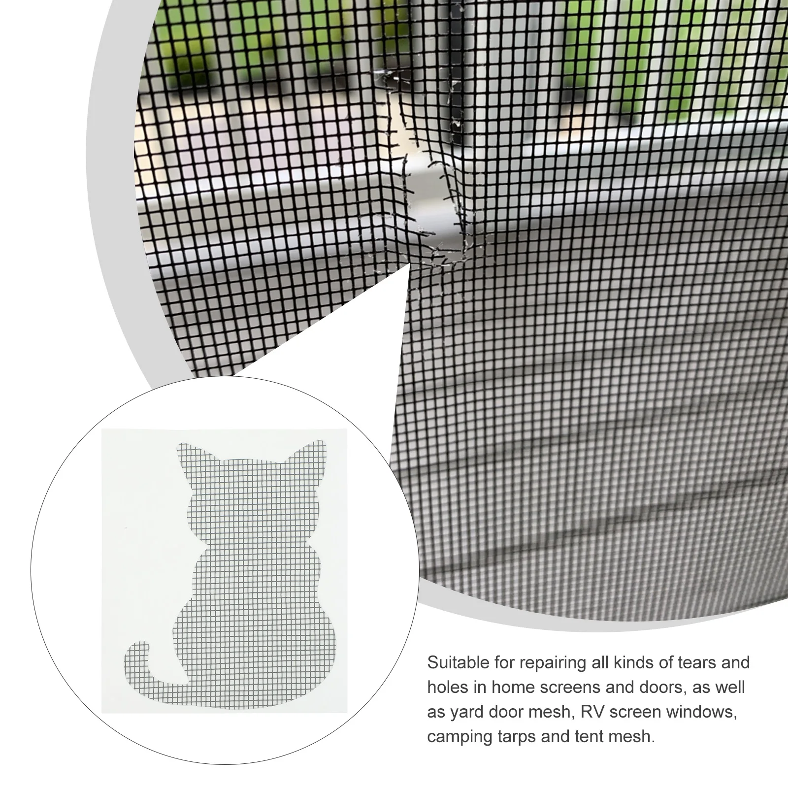 

10 Pcs Repair Kit Mesh Window Door Patch Tape Insect Mosquito Screen Repair Patch Proof Fix Hardware
