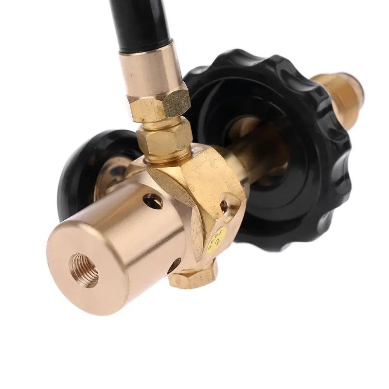 Brass Helium Latex Balloon Inflator Regulator With Pressure Gauge Suitable For G5/8 Balloon for Tank Valves Pressure Red