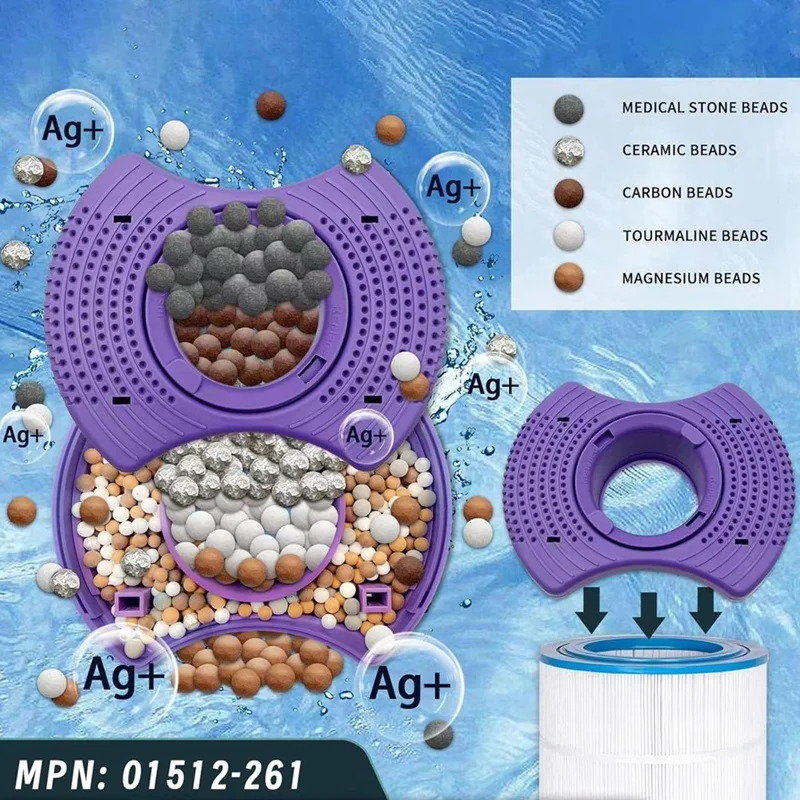 ABPQ-2Pcs Dimension One Spa Filter، بديل لـ Vision Dimension One Spa، 01512-261 لمرشح حوض الاستحمام الساخن Vision