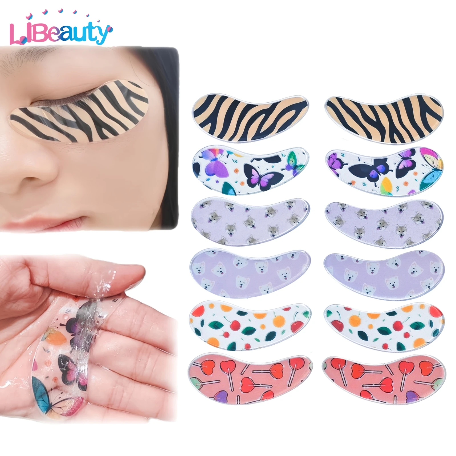 Libeauty سيليكون قابلة لإعادة الاستخدام لصقات عين شريط العين وسادة رمش تمديد سوبر لزجة تحت العين رقعة جل لاشرفع ماكياج أداة #2