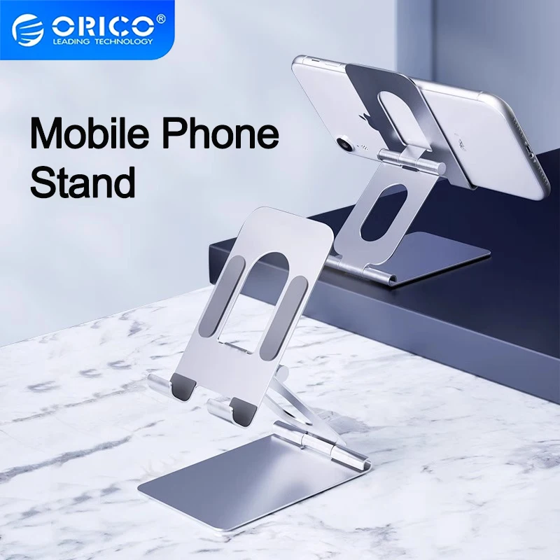 ORICO Подставка для телефона Алюминиевая настольная док-станция для мобильного телефона для iPhone 16 15 14 Pro Xiaomi Samsung Портативный держатель для телефона и планшета