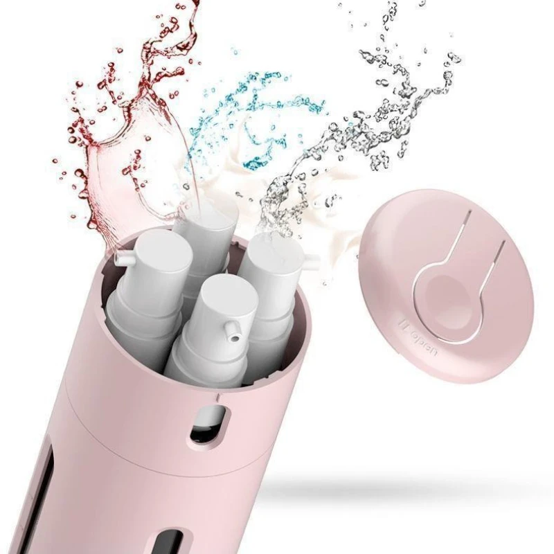 Travel Dispenser Split Bottle Shampoo Lotion Shower Gel Soap Bottle 4 in 1 Empty Sub-bottle Press Container Bottles Refillable