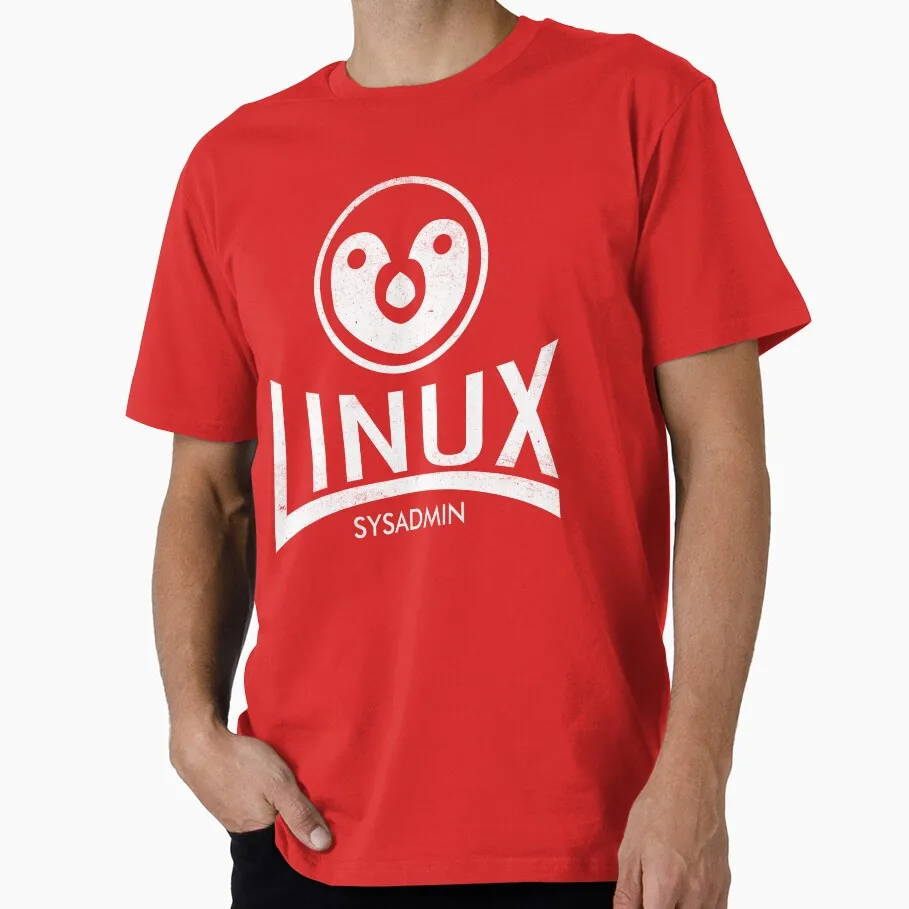 Linux Sysadmin Penguin Cool Grunge Vintage Retro Design Gift t shirt for programmer Software Developer Graphic Clothes S-6XL