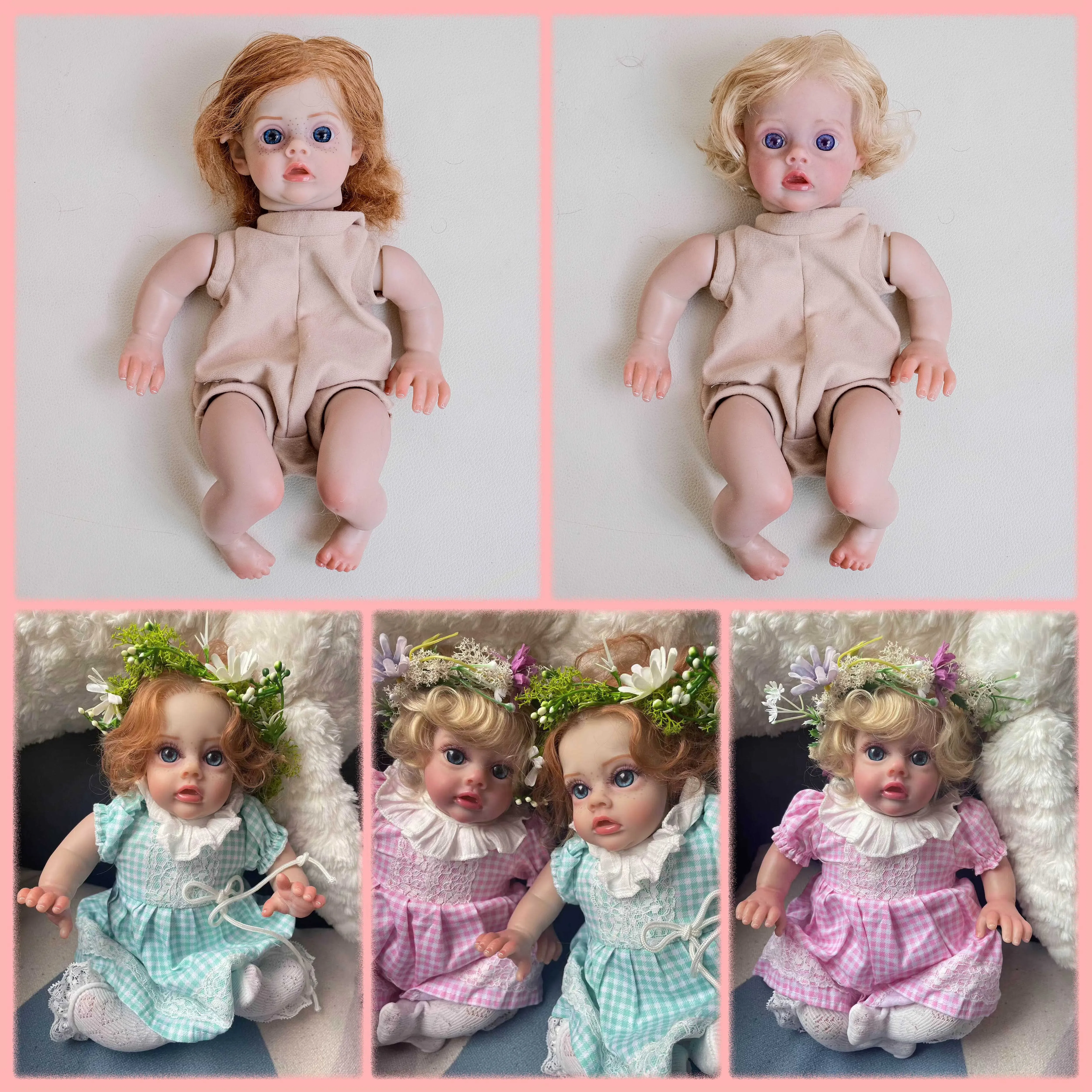 

12-дюймовый комплект куклы Flo Fairy Elf Reborn в разобранном виде, многослойная живопись, реалистичные детские детали с видимыми венами, волосы ручной корня