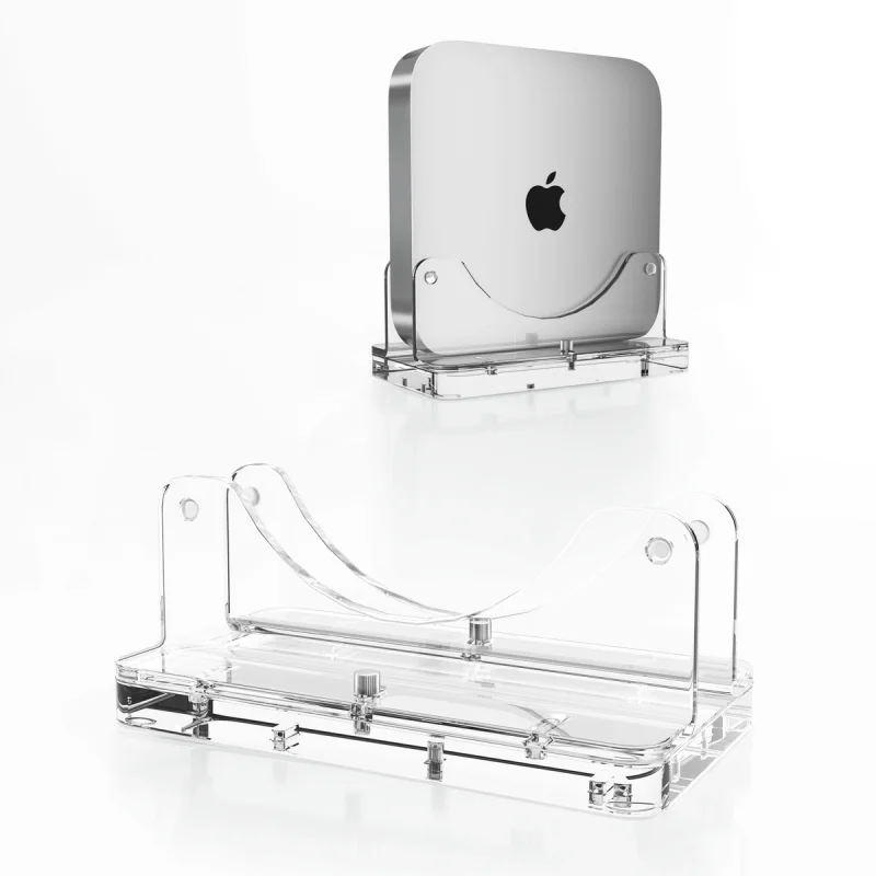 Acrylic Stand for Mac Mini Desktop Bracket for Apple host Mac Mini Storage Rack Mount Holder Multi-function Stand Holder Base