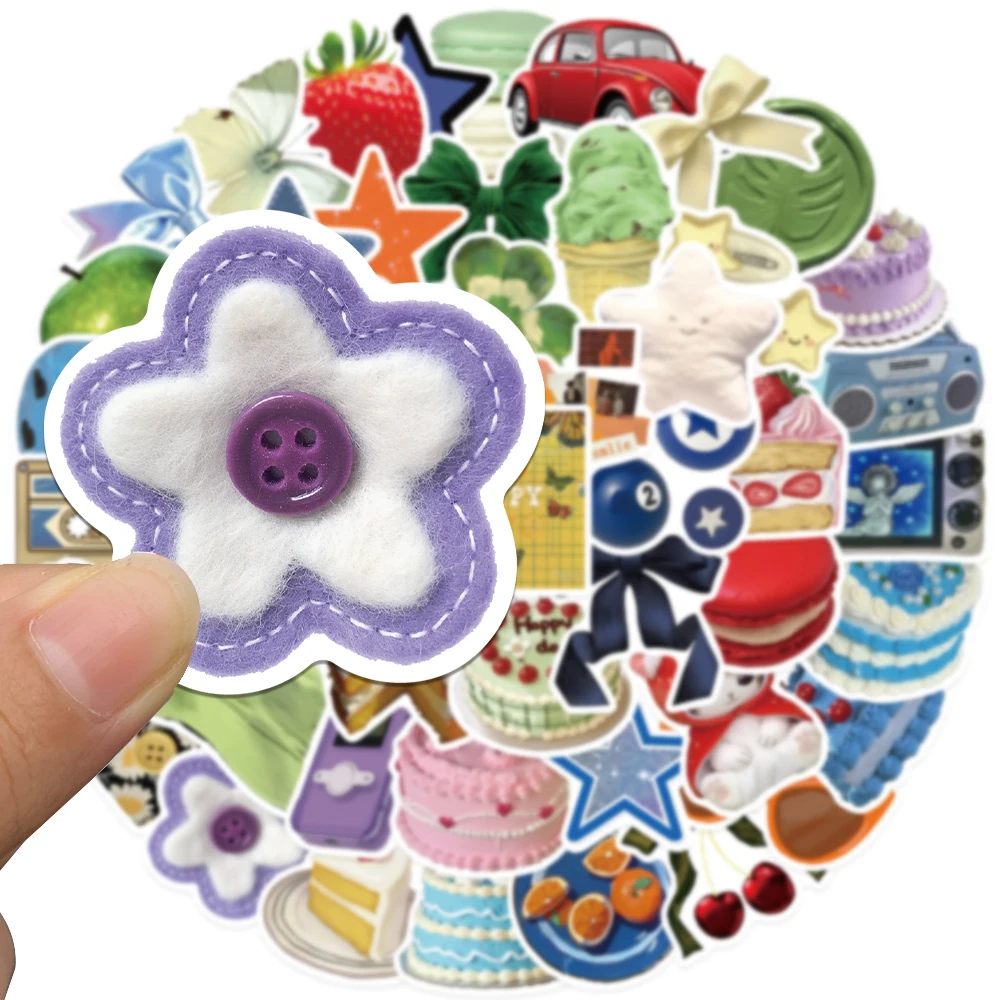 50pcs Aesthetic Graffiti Sticker Cartoon Fashion Decal For Laptop Luggage Phone Fridge Closet Wallet Decoration Sticker Toy Gift
