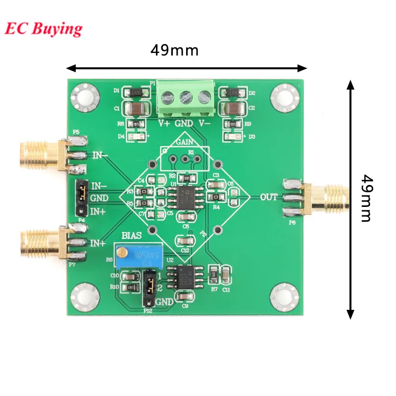 AD8421 AD8429 Precision Instrumentation Amplifier Module Signal Millivolt Voltage Amplifier Board Single Terminal/Differential
