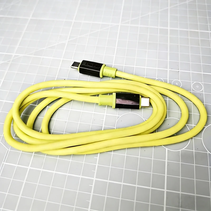 

1 шт. 240 Вт Двухпортовый кабель Type-C для быстрой зарядки и передачи данных, 1.5 м, полнофункциональный, из мягкого силикона, для FPV-очков, передачи видео на телефон