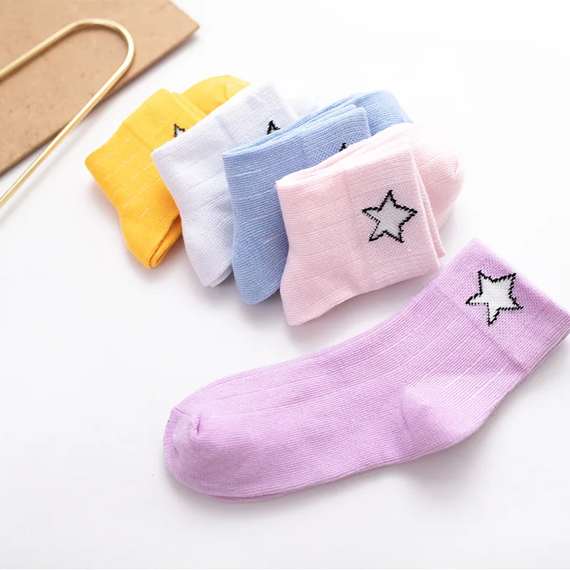 5 Pairs Per Lot Kids Socks Autumn Winter Children Cotton Cartoon Baby Girls Boys Fashion Socks 1 2 3 4 5 6 7 8 9 Years