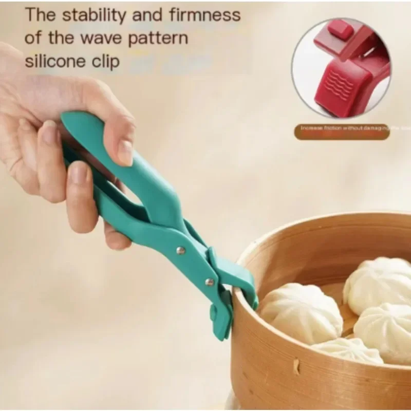 Anti Scalding Tray Holder Bowl Holder Multifunctional Tray Holder Anti Slip Creative Home Kitchen Silicone Anti Scalding Clip image 2
