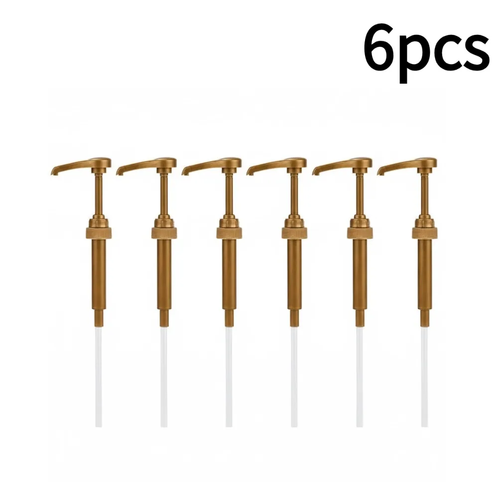 Leeseph Syrup Pump Coffee Syrup Pump Dispenser Gold Syrup Pump for 750ml/ 25.4oz Syrup Bottle Syrup Pumps for Coffee Bar