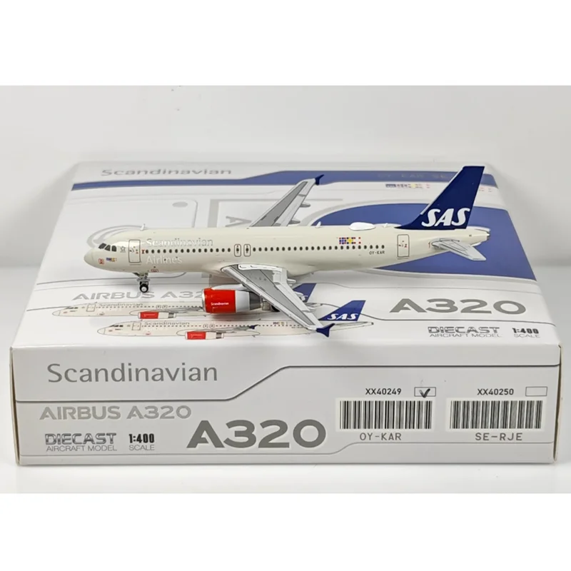 

JC Wings Diecast 1/400 Scale XX40249 Scandinavian Airlines A320 OY-KAR Alloy Aircraft Model Collection Ornament Decoration