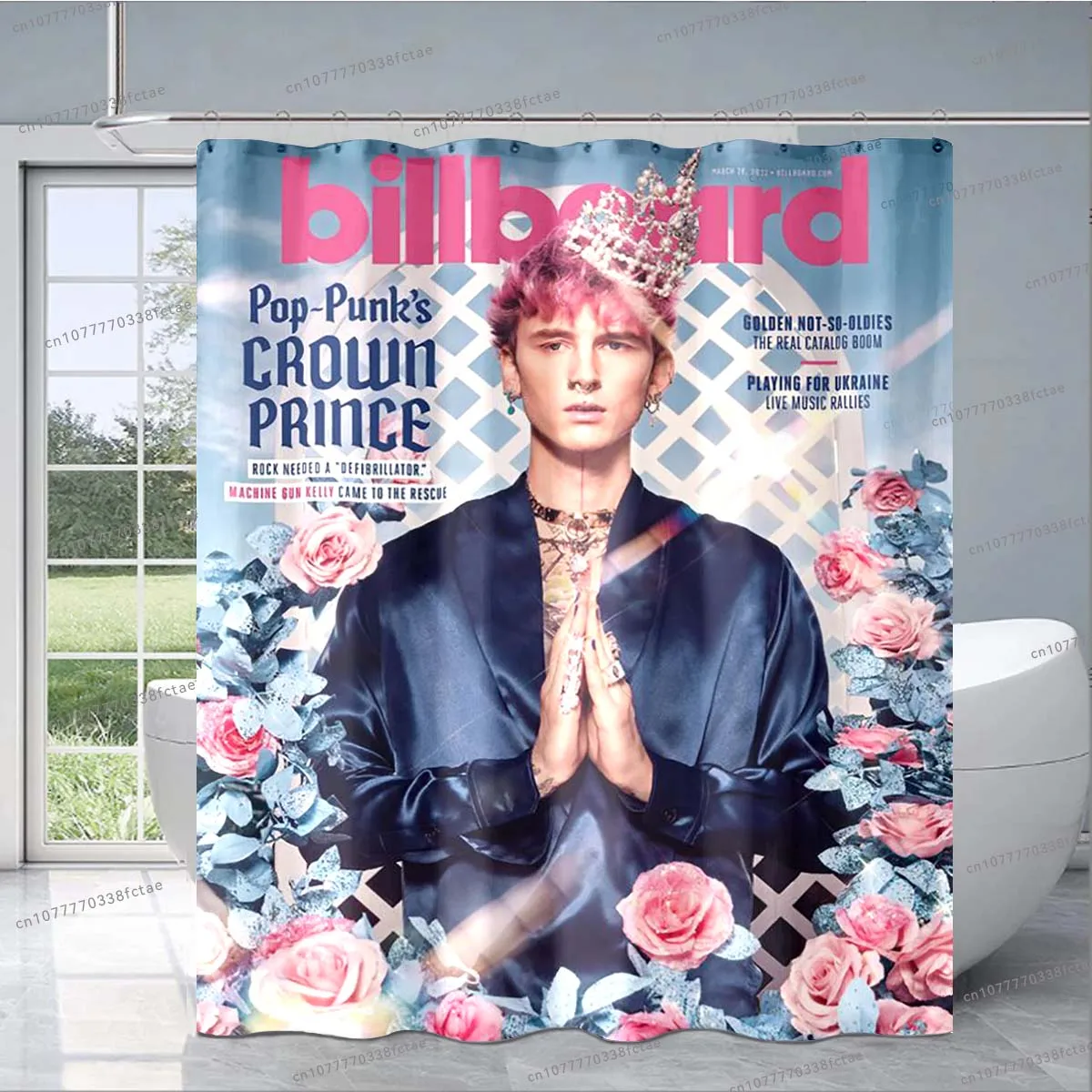 Розовая занавеска для душа «пулемет» Kelly, американская популярная занавеска для душа «рэпер», украшение для ванной комнаты для мальчиков и девочек, занавеска для душа