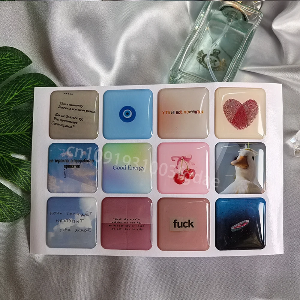 

3D купольный эпоксидный чехол для телефона, наклейка по индивидуальному заказу, популярная декоративная смоляная этикетка, персонализированный кристаллический приподнятый гелевый логотип, желе, формы DlY