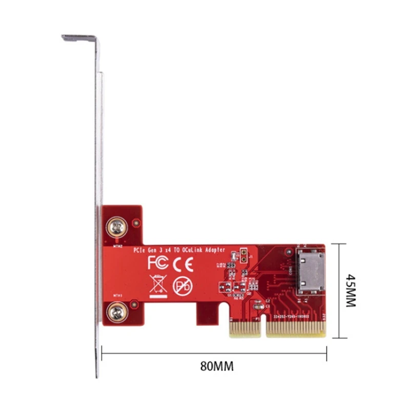 Pcie 3.0X4 Oculink SFF-8612 Adapter Kaart X86120 Voor Nvme U.2 (SF-8639) Ssd Solid State Drive