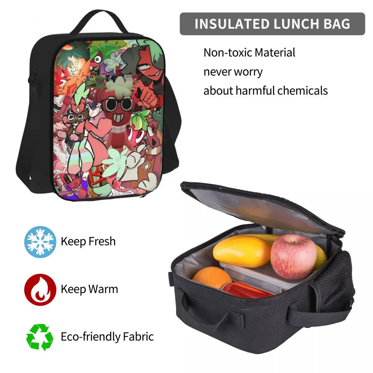 3pecs/set D-Dandys W-World Sprouts Zaino per studenti Catoon Borse di tela Borsa per il pranzo Astuccio