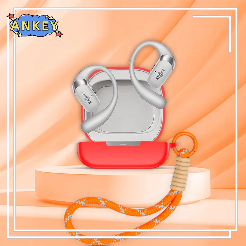 

Для Shokz OpenFit 2 + T921 чехол для наушников Премиум силиконовый чехол противоударный доступный зарядный порт с нейлоновой веревкой