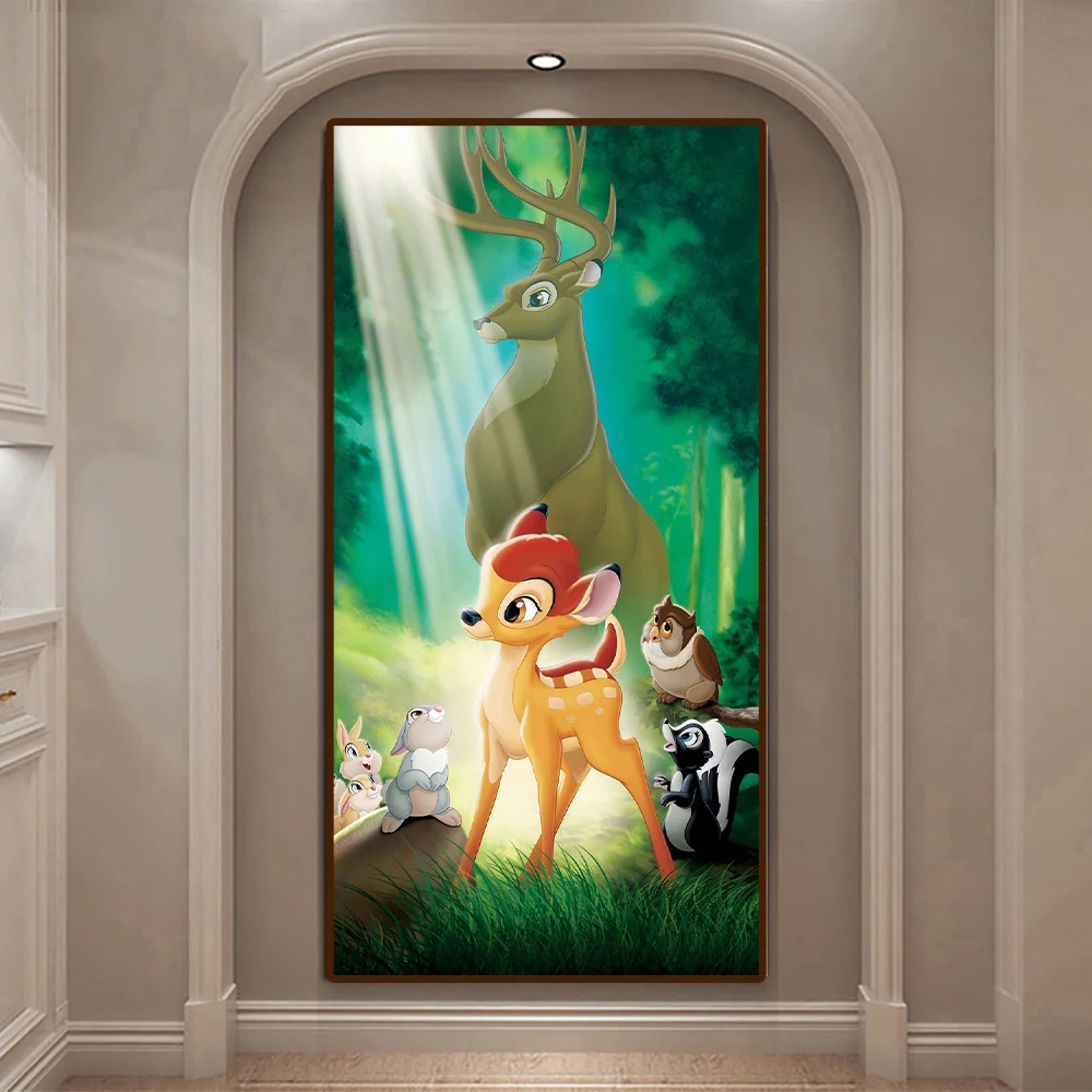 Disney 5D Diamond Painting Bambi Cartoon Animals Deer Full Round / Square Diamond Mosaic Embroidery Handicraft Home Decor