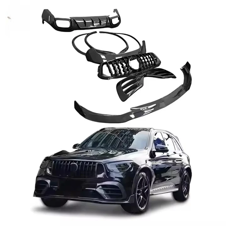Carbon Fiber Body Kit for Benz GLC63 SUV Upgrade B Style Front Lip Rear Diffuser Grille Spoiler Body Kit
