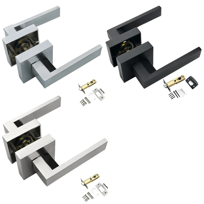 Interior Door Handles Square Privacy Door Lever Bathroom Door Handles Hardware Dropship