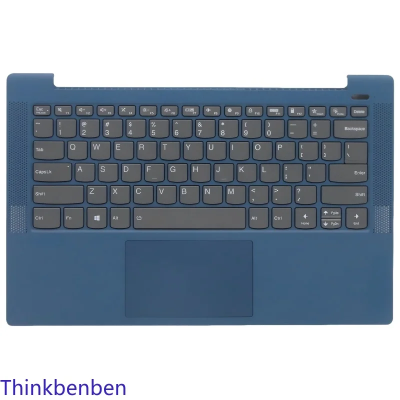 US English Blue Keyboard Upper Case Palmrest Shell Cover For Lenovo Ideapad 5 14 14IIL05 14ARE05 14ALC05 14ITL05 5CB1A13658