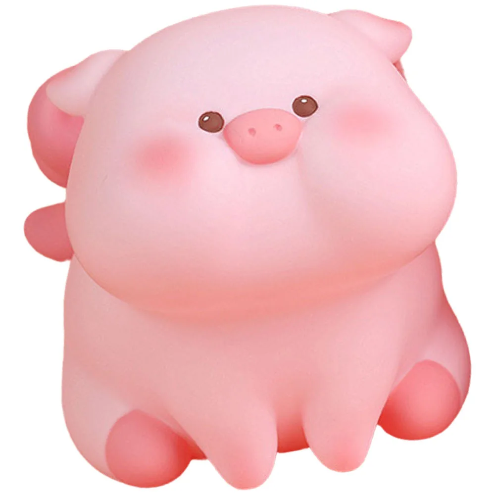 ビニール製貯金箱 かわいい豚の貯金箱 子供用 デスクトップコイン収納ジャー 貯蓄習慣を育む 装飾的な部屋のアクセサリー ギフトアイデア