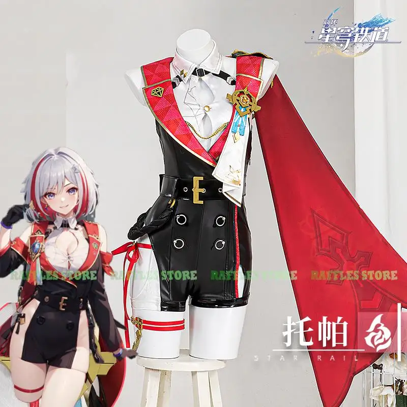 

Topaz Numby Cosplay Costume Wig Honkai: Star Rail Bodysuit Cloak Gloves Short Halloween Party Special Debts Picket Team Uniforms