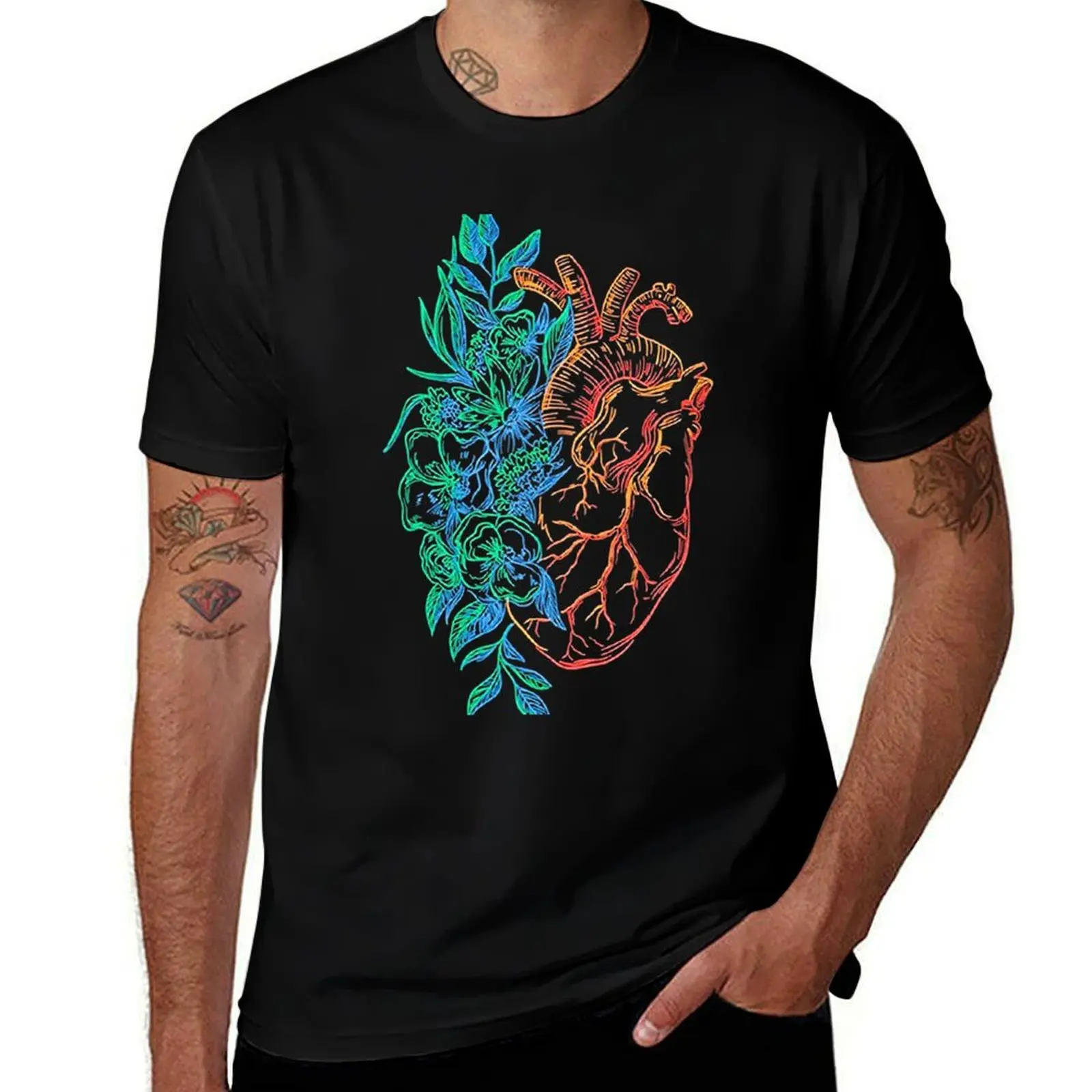 

INTO THE AM Graphic Tees, beautiful heart T-Shirt man t shirt luxury t shirt man designer cotton t shirts high quality T-shirt