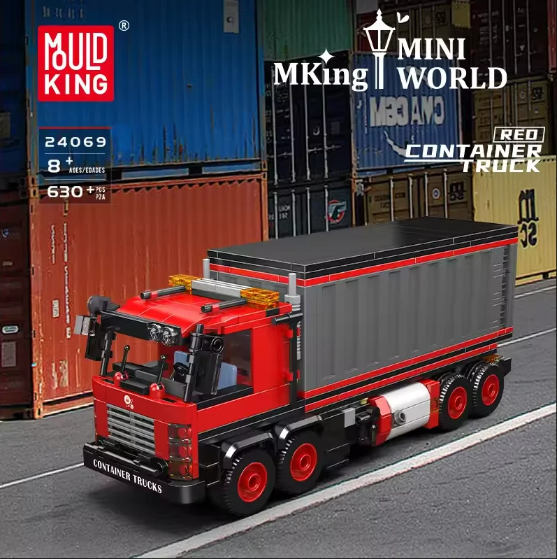 

Mold King 24069, контейнерный грузовик, строительные блоки, Moc Block, кирпичи, комплект технической модели автомобиля, городские игрушки для детей