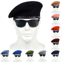 Unisex Solid Color Beret Men Women Painters Hats Autumn Winter Warm Berets Flat Caps