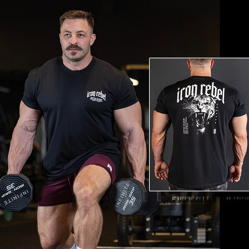 Global Beast Fitness Training Gym Leisure T-Shirt Men's and Women's Luxury Brand  Top 2026 New Art