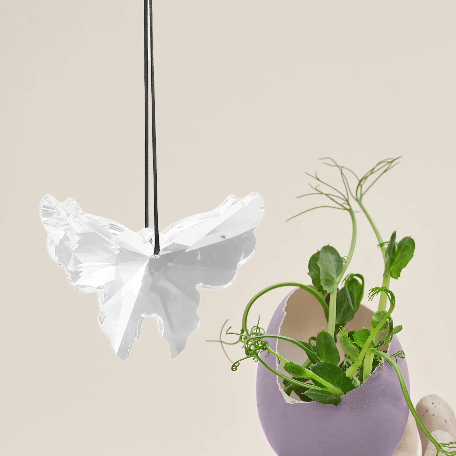 화려한 크리스탈 나비 썬캐쳐 걸이 장식 창문 정원 파티오 펜던트 야외 걸이 유리 나비 장식품