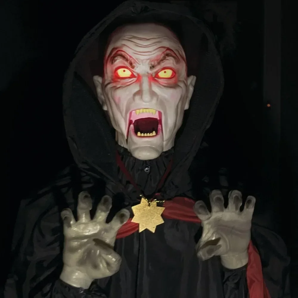 

Motion-Activated Lurching Vampire , Creepy Halloween Decorations, Plug-in or Battery Operated Halloween Prop