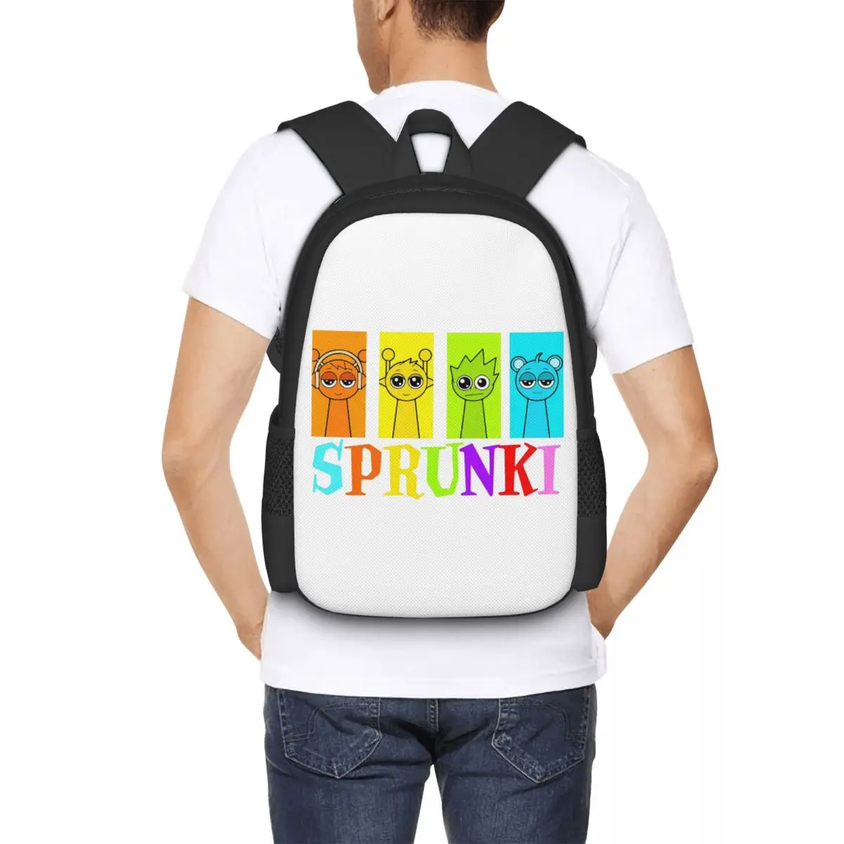 

Sprunki Student Backpack School Bag Hiking Travel Daypack for Boys Girls Fashion Bookbag Shoulder Bags