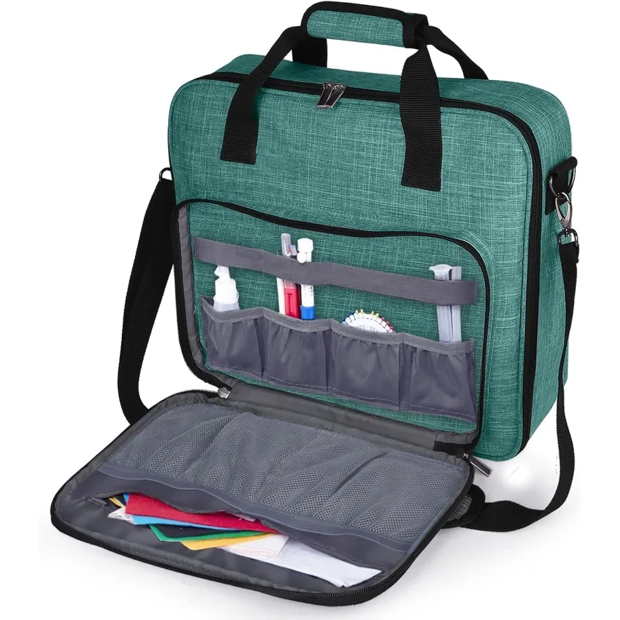 

Большая зеленая сумка-органайзер для вышивки крестом и вышивки для поделок. Идеальное решение для хранения ниток, игл, узоров и для.