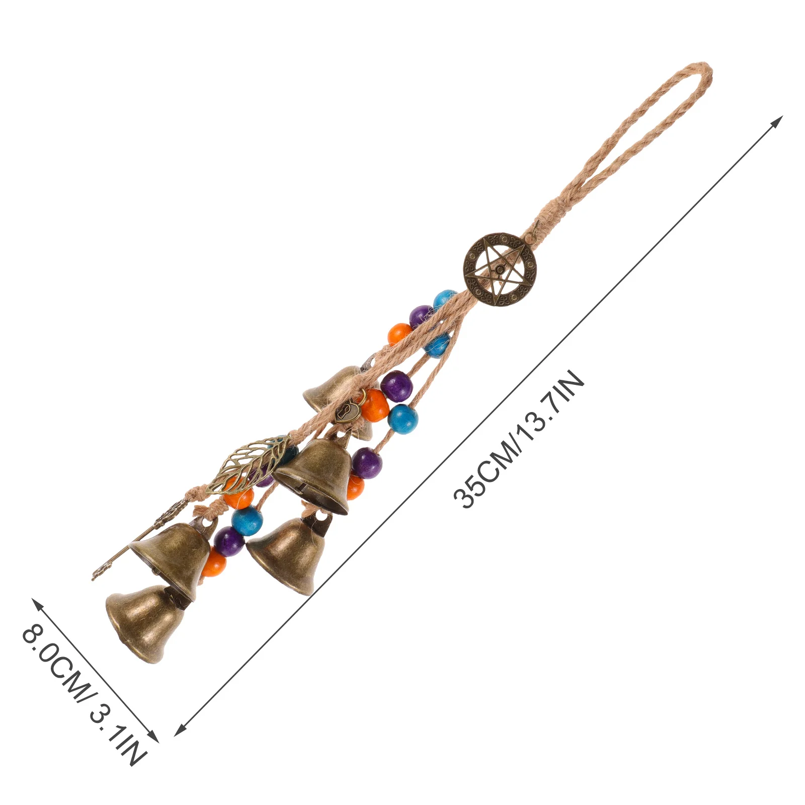 

Witch Bell Wind Chime Durable Hanging Door Decor Garden Patio Protection Metal Wind Bell Ornament Hanging Witch Bells