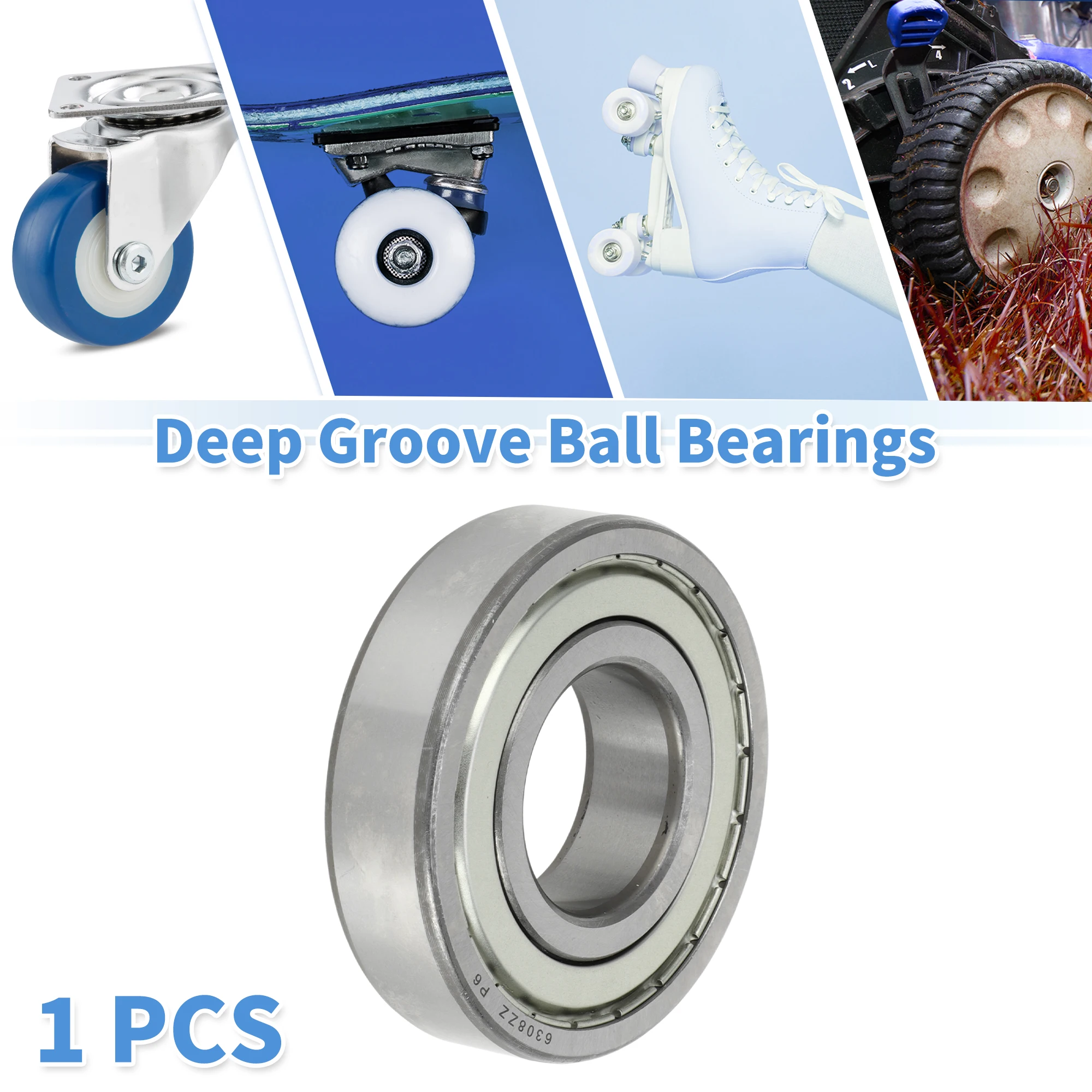 

Motoforti 6308ZZ Deep Groove Ball Bearings P6 40x90x23mm Lubricated Bearings Double Metal Seal Scooter Skateboard Wheel