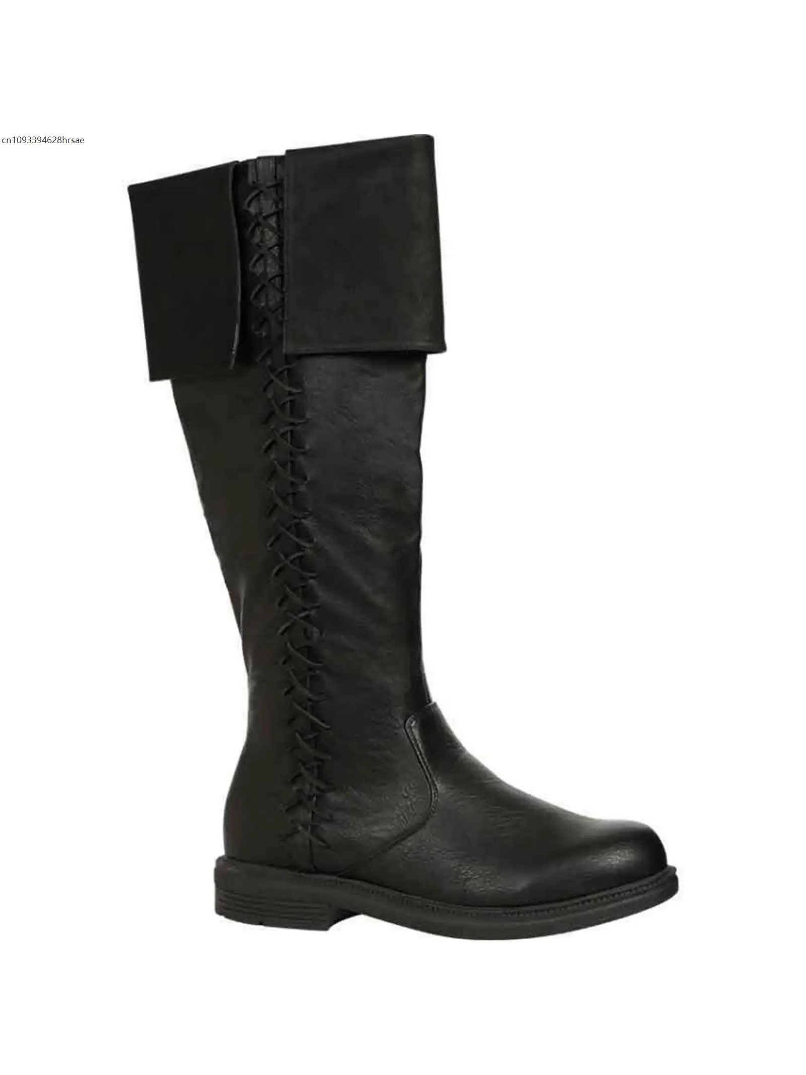 Bottes médiévales rétro nordiques Viking longues bottes de Cosplay Viking Pirate Steampunk bottes longues d'équitation pour la fête d'halloween