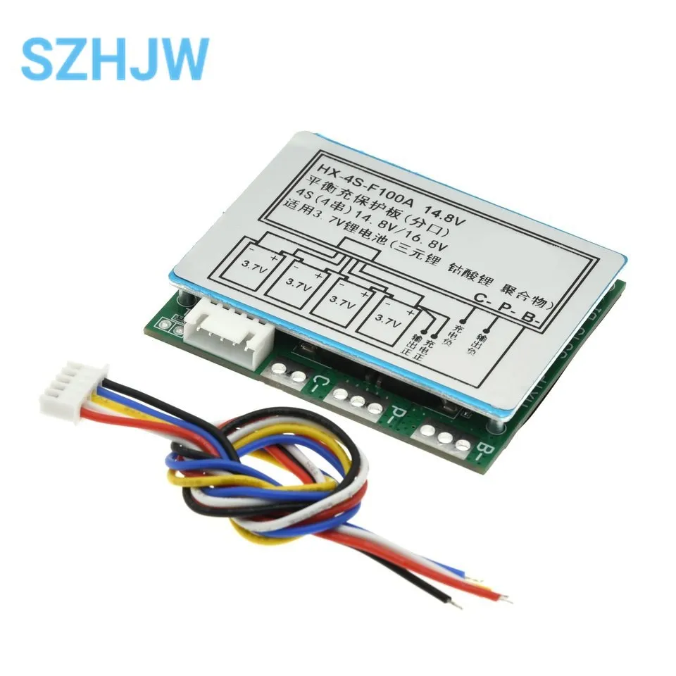 Three-string Four-string 12.6V 14.8V Lithium Battery Protection Board 3S 4S Series 11.1V Polymer 12V 100A Split Belt Equilibrium