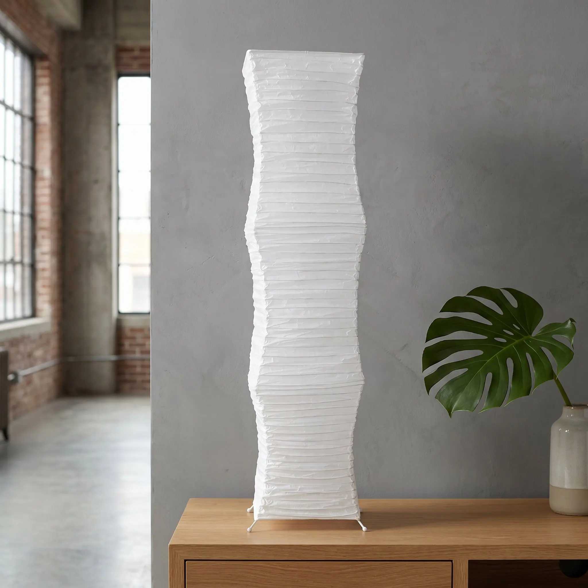 Paper Lampshade for Floor Lamp Foldable Lightweight Replacement Shade Soft Light Diffuser for Living Room