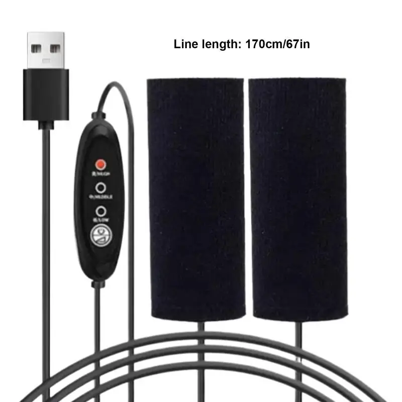 Heated Grip Cover Adjustable Handlebar Grip Heater Non-slip Hand Grip Heater USB Heated Winter Heat Shrinkable Handlebar Warmer view 5