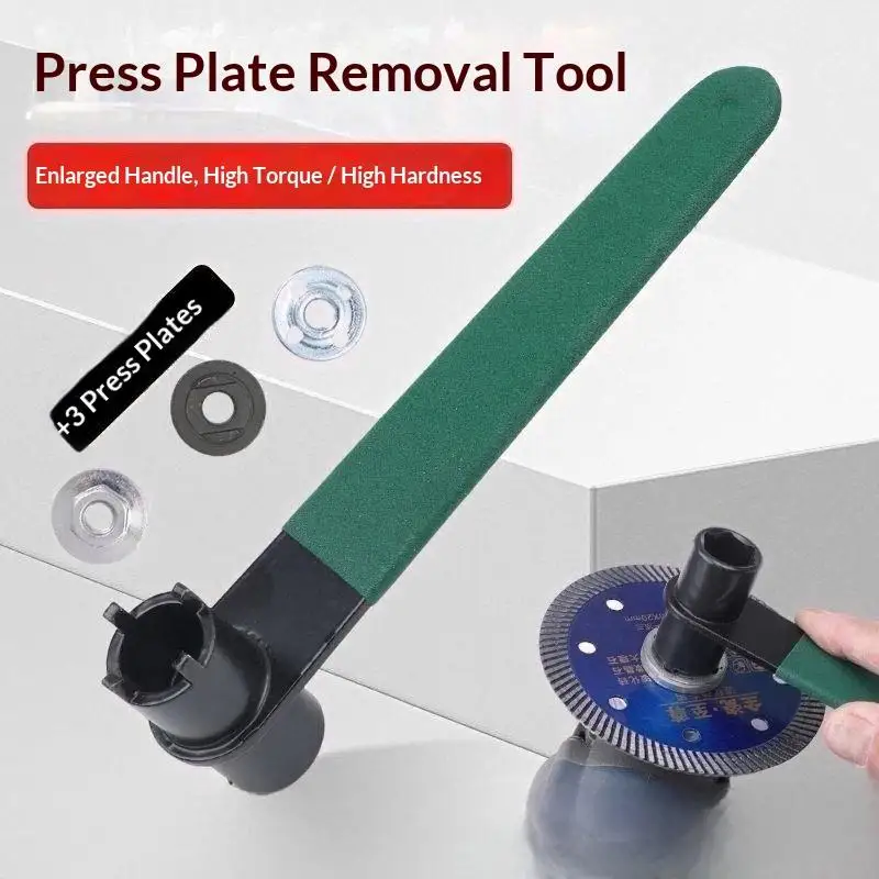 *Dual Purpose Angle Grinder Wrench Four Claw Anti Slip Handle Disc Removal Spanner For Metal Working Repair Workshop Use